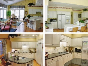 Before and After of Kitchen designed by Patricia Scott