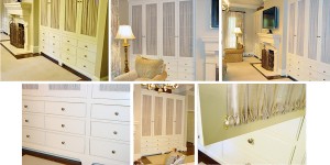 Painted master bedroom cabinets with drawers by Tom Scott